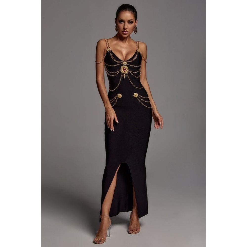 Bella Barnett Sakina Metal Embellishment Maxi Dress